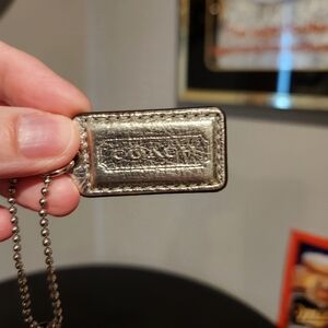 Coach Metallic Silver Tag Hangtag